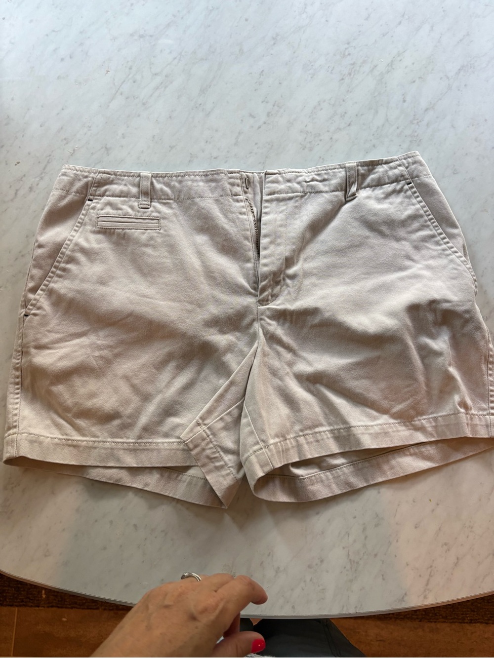 Tommy Hilfiger Light Khaki Women's Cotton Shorts